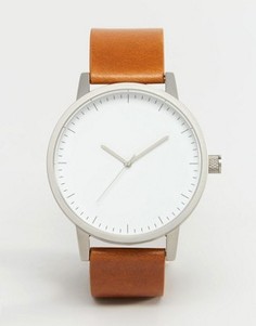 Часы с кожаным ремешком SWCO Kent - Рыжий Simple Watch Company