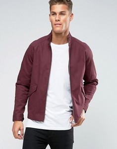 Бордовая куртка Харрингтон с воротником-трубой ASOS - Красный