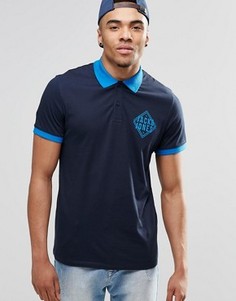Футболка-поло Jack &amp; Jones - Темно-синий