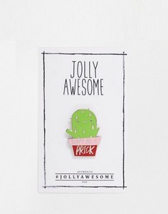 Эмалированный значок с кактусом Jolly Awesome - Мульти