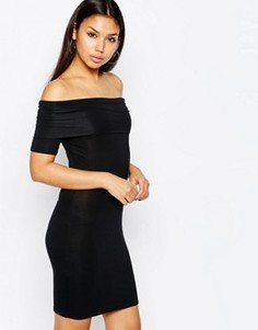 Облегающее платье мини с открытыми плечами ASOS - Черный
