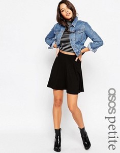 Короткая расклешенная юбка с карманами ASOS PETITE - Черный