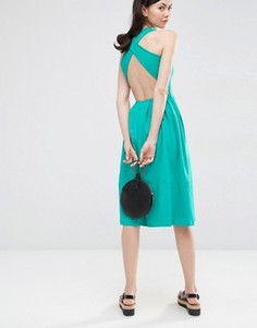 Приталенное платье миди ASOS - Зеленый