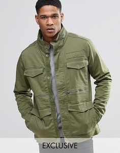 Стретчевая саржевая куртка в стиле милитари Only &amp; Sons Field-A - Зеленый G Star