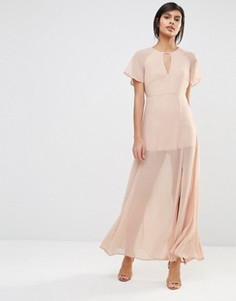 Платье макси с рукавами-бабочка Vero Moda - Розовый