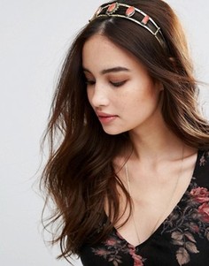 Корона для волос с полудрагоценным камнем Reclaimed Vintage - Золотой