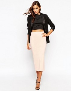 Удлиненная юбка‑карандаш ASOS - Розовый