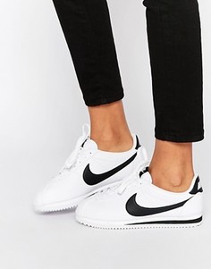 Белые кожаные кроссовки Nike Cortez - Белый