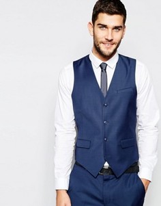Темно-синий жилет на свадьбу ASOS - Темно-синий