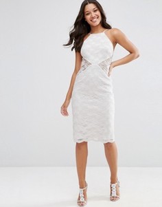Кружевное платье-футляр миди ASOS - Серый