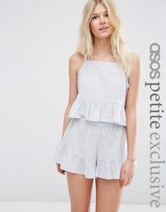 Фактурный пляжный топ с оборкой эксклюзивно для ASOS PETITE - Мульти