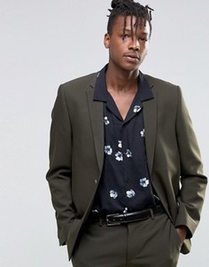 Узкий пиджак цвета хаки ASOS - Зеленый