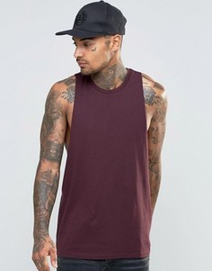 Темно-красная майка-борцовка ASOS - Красный