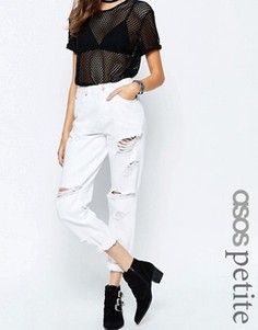 Белые рваные джинсы в винтажном стиле ASOS PETITE Original - Белый