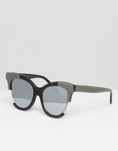 Солнцезащитные очки кошачий глаз в оправе ручной работы Vow London - Серебряный