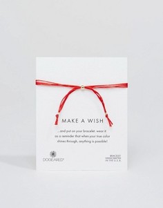 Регулируемый браслет из красных шелковых нитей Dogeared Make A Wish - Красный