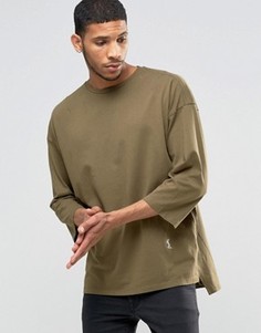 Топ с рукавами 3/4 и круглым вырезом Religion - Зеленый