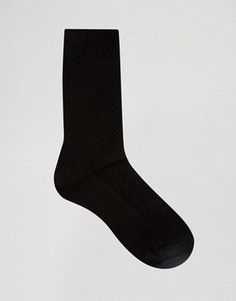 Носки из вафельного трикотажа ASOS - Черный