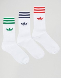 3 пары белых носков adidas Originals AY8707 - Белый