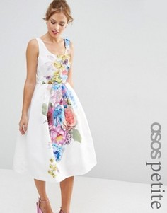 Платье миди для выпускного с цветочным принтом ASOS PETITE SALON - Мульти