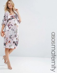 Платье-футляр для беременных с цветочным принтом ASOS - Мульти