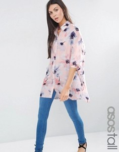 Oversize-блузка с цветочным принтом ASOS TALL - Мульти