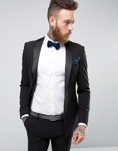 Черный пиджак зауженного кроя ASOS - Черный