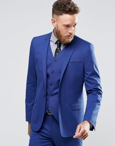 Синий пиджак суперзауженного кроя ASOS - Синий
