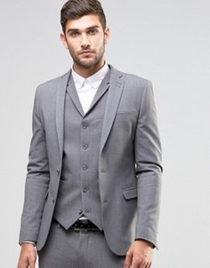Серый супероблегающий пиджак ASOS - Серый