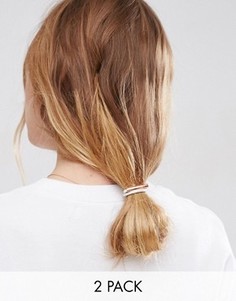 2 резинки для волос с металлической планкой ASOS - Белый