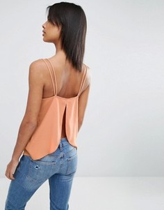 Топ из крепа с запахом сзади ASOS - Бежевый