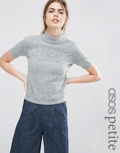 Футболка с высоким воротом ASOS PETITE - Серый