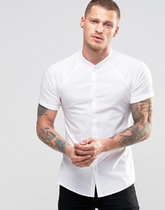 Облегающая белая рубашка с рукавами реглан ASOS - Белый