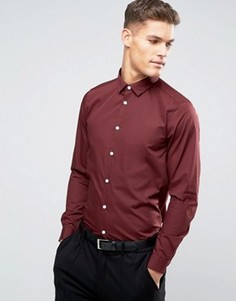Бордовая рубашка классического кроя ASOS - Красный