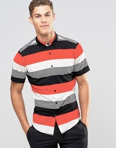 Рубашка классического кроя в разноцветную полоску ASOS - Мульти