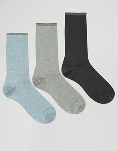 3 пары строгих носков ASOS - Мульти