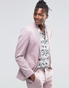 Розовый суперзауженный пиджак ASOS - Розовый