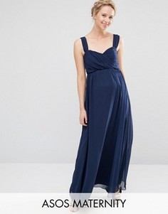 Шифоновое платье макси для беременных ASOS Maternity WEDDING - Синий