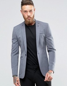 Синий супероблегающий блейзер ASOS - Синий