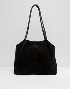 Замшевая сумка без подкладки ASOS - Черный