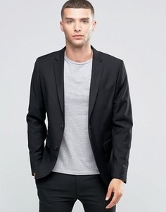 Однобортный пиджак слим Sisley - Черный
