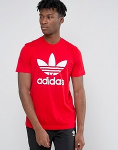 Футболка с трилистником adidas Originals AY7709 - Красный