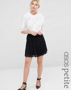 Мини-юбка в складку ASOS PETITE - Черный