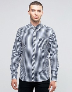 Рубашка слим с воротником на пуговицах Fred Perry Laurel Wreath - Темно-синий