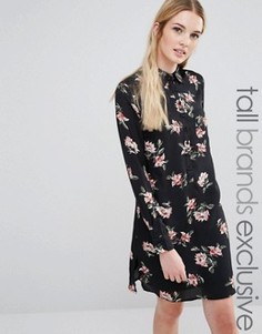 Платье-рубашка с цветочным принтом Fashion Union Tall - Мульти