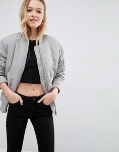 Уплотненная куртка‑пилот ASOS Luxe - Серый