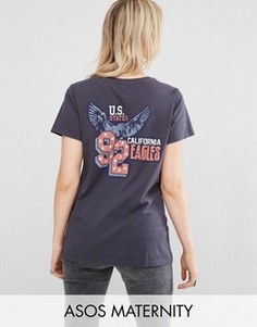 Футболка для беременных с принтом ASOS Maternity 90 - Мульти
