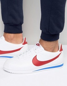 Белые кожаные кроссовки Nike Cortez 749571-154 - Белый