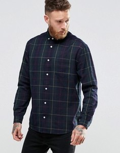 Темно-синяя рубашка в клетку ASOS - Темно-синий