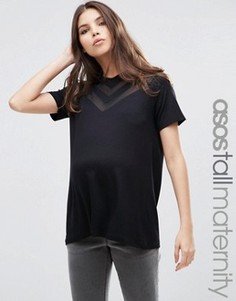 Топ для беременных с отделкой ASOS Maternity TALL - Черный
